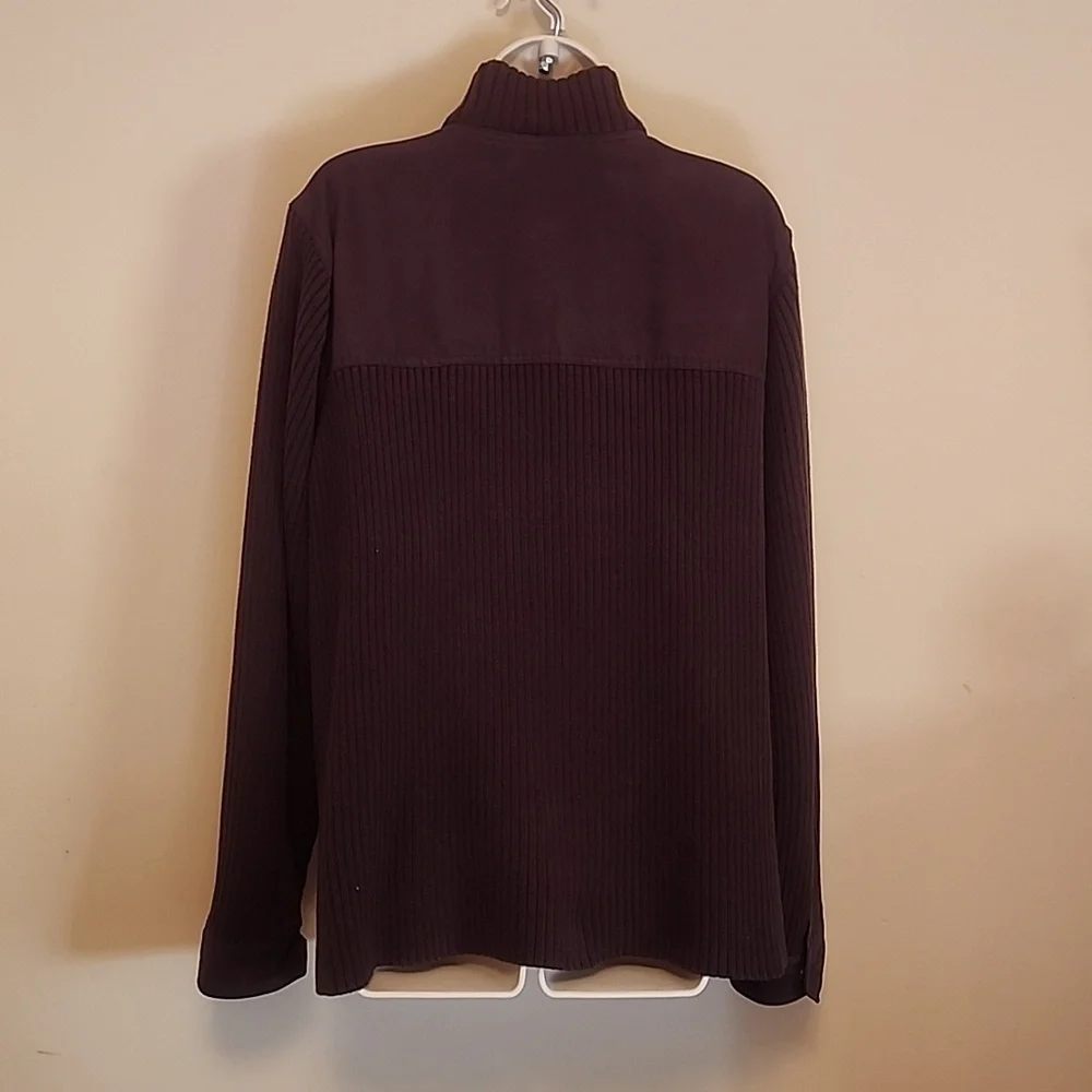 JONES NY SWEATER JACKET DEEP BROWN FULL ZIP - SUPER WARM 3X - Picture 6 of 12